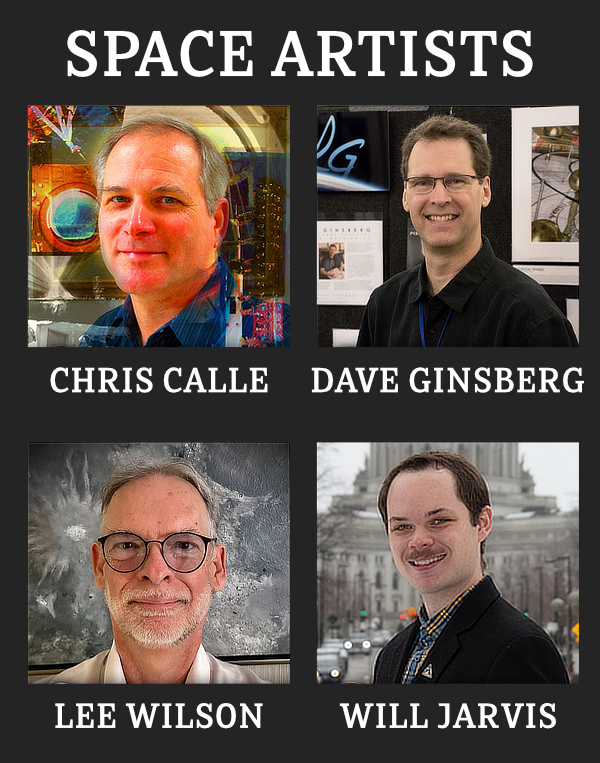 Space artists featured in the art show at the ASF U.S. Astronaut Hall of Fame Induction ceremony & Gala in 2025 (Source: ASF website)