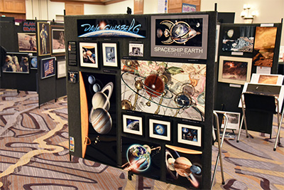 Dave's art display at Spacefest VII, 2016
