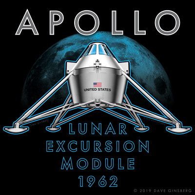 Apollo Lunar Excursion Module 1962 by Dave Ginsberg