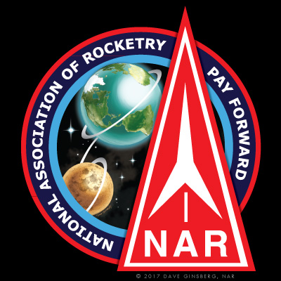National Association of Rocketry Pay Forward insignia design by Dave Ginsberg