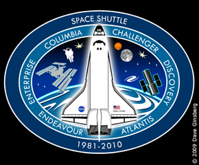 Space Shuttle Program patch contest entry by Dave Ginsberg, 2009