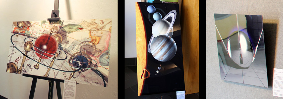 Dave's art on display at The Art of Planetary Science show, 2018