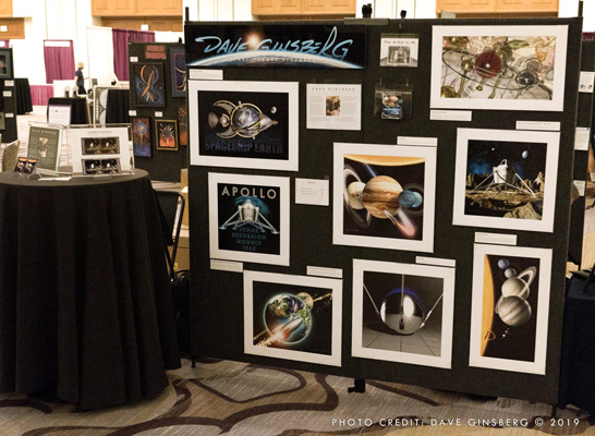 Dave's art display at Spacefest X, 2019