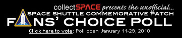 Space Shuttle Program patch contest People's Choice banner, 2010