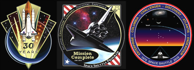 Space Shuttle Program patch contest top three finalists, 2010